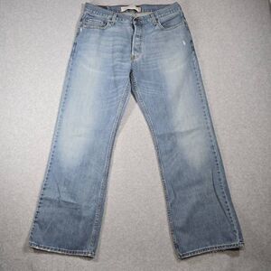 Vintage Levis 567 Jeans Mens 34x34 Blue Loose Bootcut Pants Baggy Y2K (32x32)